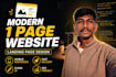 design a modern 1 page  website with payment integration