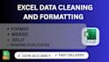 clean,format ,merge,split excel data