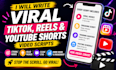 write viral tiktok scripts, instagram reels and youtube shorts video scripts