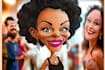 create a custom hobby caricature with a hand drawn portrait
