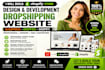 build shopify store design website development dropshipping dropified aliexpress