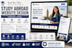 study abroad website, education consultancy website, student placement website