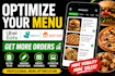 optimize uber eats, doordash and deliveroo menu