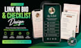 create link in bio page linktree design and checklist design