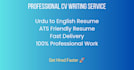 write ats CV resume writing and translation