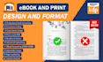 do  book formatting, kdp ebook design and uploading