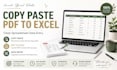 do copy paste pdf to excel and spreadsheet data entry