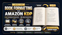 do book formatting for amazon kdp, paperback formatting and kindle formatting