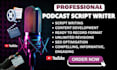 true crime documentary script movie yotube podcast scriptwriter show notes