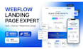 design animated webflow landing page for saas startup website