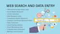 do data entry, data scraping, data mining, web searching