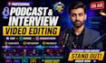 edit zoom podcast interview videos, webinar and elearning course professionally