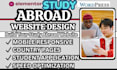 study abroad website education website wordpress website student visa website