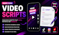 write short form video scripts for reels, tiktok and shorts