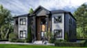 remodel residential property,curb appeal,stone facade house,elevation cgi render
