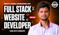 develop a responsive react node js website with API integration