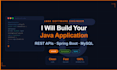 develop a professional java application or backend system