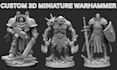 custom 3d miniatures warhammer dnd tabletop figurine models for 3d printing