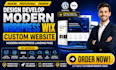 design develop modern wordpress wix custom website modern wordpres landing page