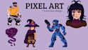 make pixel art characters