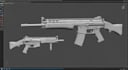 do 3d gun modeling, roblox gun model, cosplay props, weapon model, pbr texture
