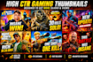 design high CTR gaming youtube thumbnails