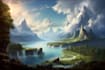 make a fantasy background and landscape
