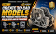 create 3d cad models for product prototyping, stl to step and 3d printing