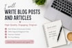 write blog posts and articles
