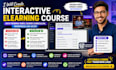 create interactive elearning course with training video, course curriculum