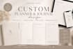 design a modern custom planner, journal or printable PDF
