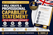 create a professional capability statement for UK government contracts