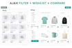 build woocommerce shop with ajax filter and wishlist