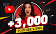 upgrade 3,000 youtube views organically