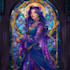 draw stained glass design illustration
