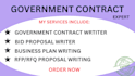 find rfp, write government contract bid proposal , rfi , rfq grant proposal