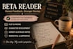 beta read your manuscript with detailed feedback on plot and pacing
