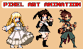 draw 2d retro 128px pixel art lofi loop pixel animation animated gif music video