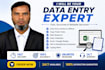 do professional data entry, web research