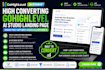 design high converting gohighlevel ai studio landing page
