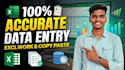data entry, copy paste, and excel work accurately