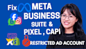 fix setup manage meta business suite, restricted account