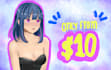 draw anime art illustration for fanart and vtuber character