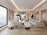 design modern living room interior with realistic 3d render