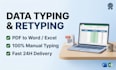 do fast data typing and retyping from PDF or images