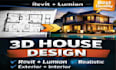 create realistic 3d architectural rendering and house visualization