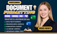 format your document in word, google docs or PDF