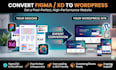 convert adobe xd, figma design to wordpress website