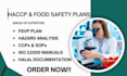 develop halal, gmp, iso 22000 food safety certification documents, audit manual