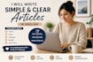 write simple and clear articles in english